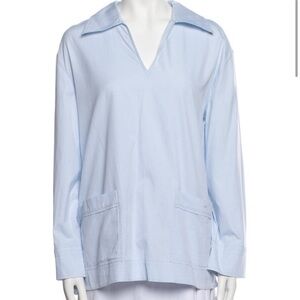 Tory Burch Sky Blue Long Sleeve Top